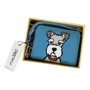Marc Tetro NWT Schnauzer Dog  Wallet Zip Bag